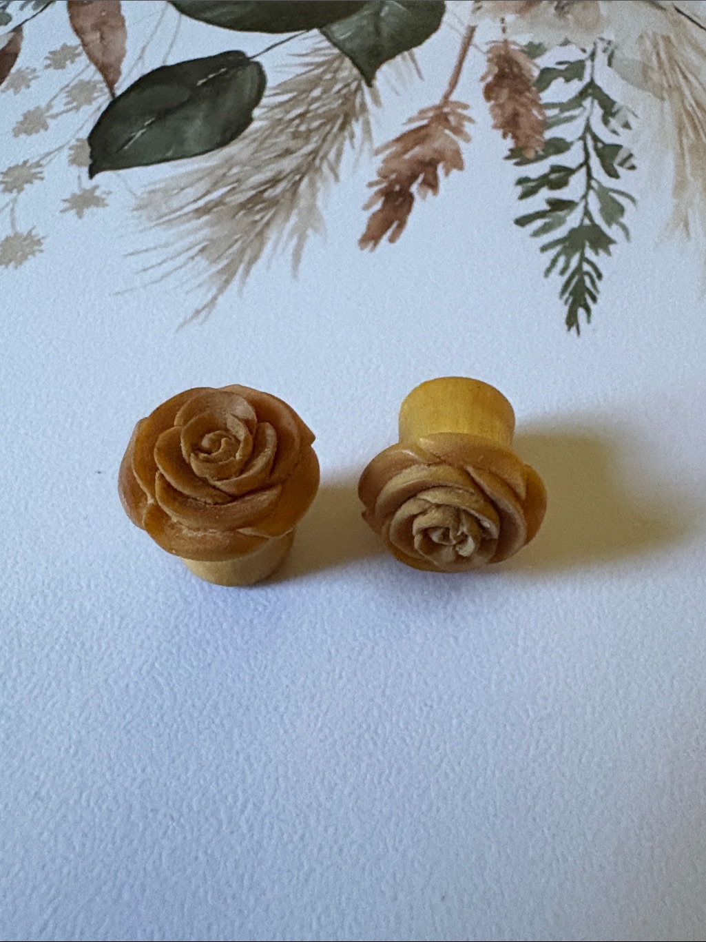 Handcrafted Rose Wood Ear Gauge Plugs  11mm